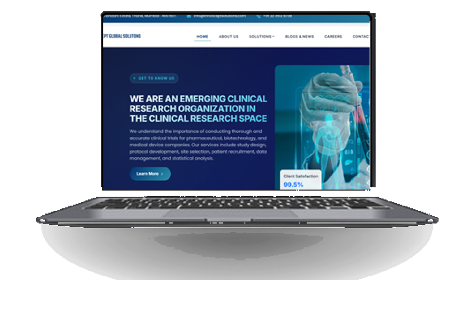 Clinical research organization website